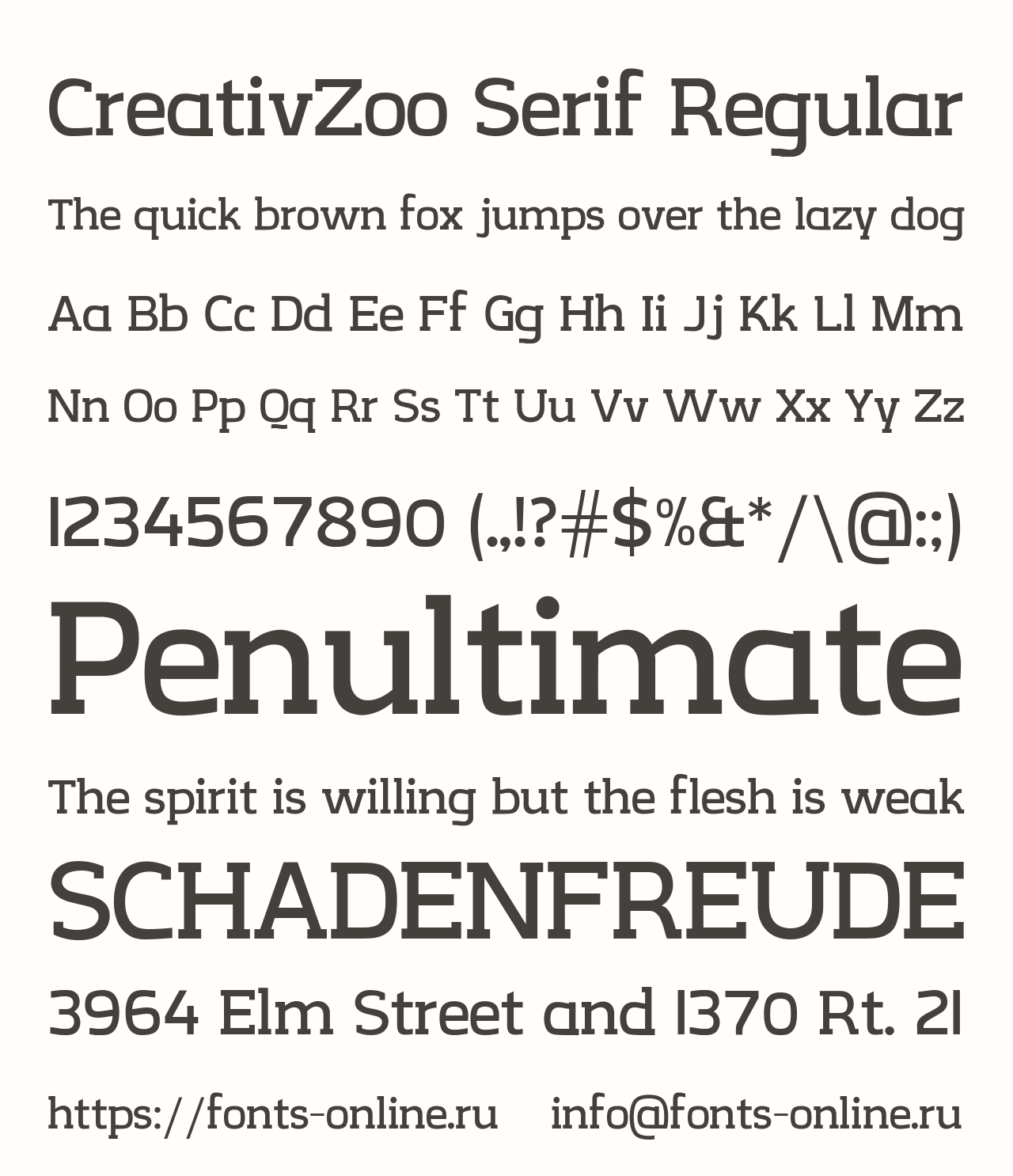 CreativZoo Serif Regular Free Font Download